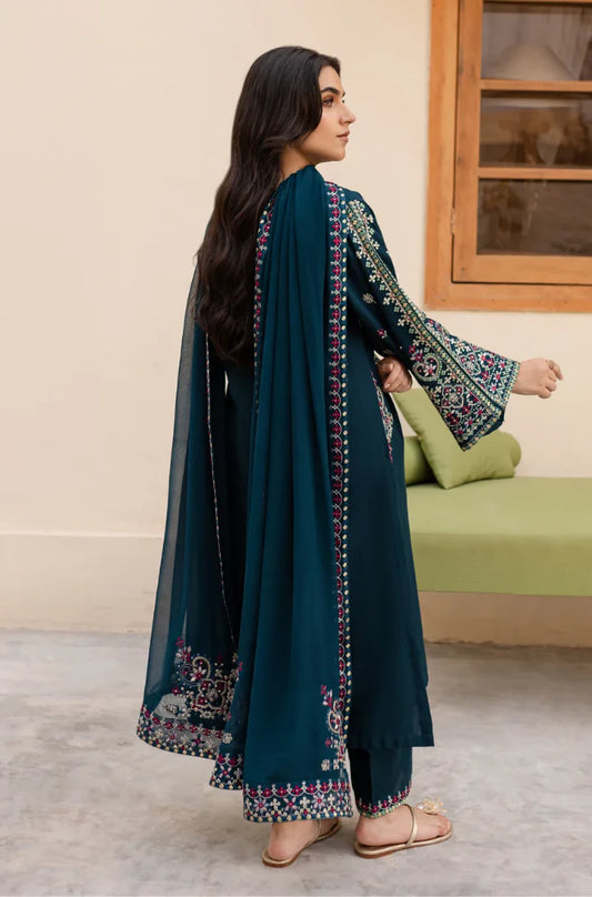 Sapphire - 3PC Lawn Embroidered Suit