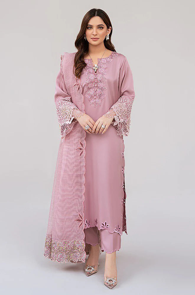 Nadia Farooqi - 3PC Lawn Embroidered Suit
