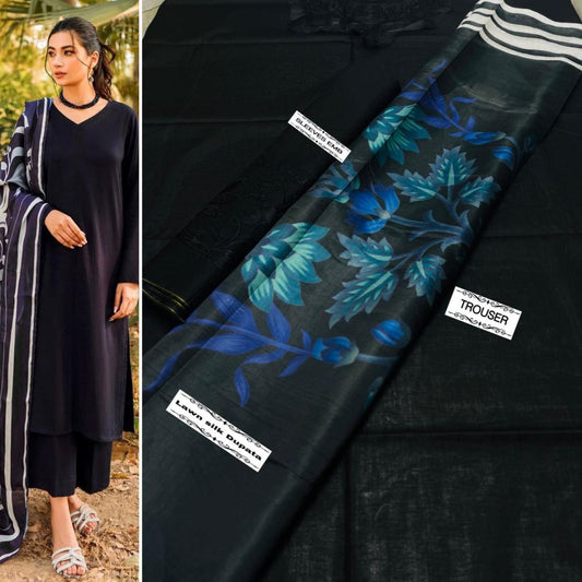 NATASHA KAMAL 3pc Summer Casual Collection : Navy