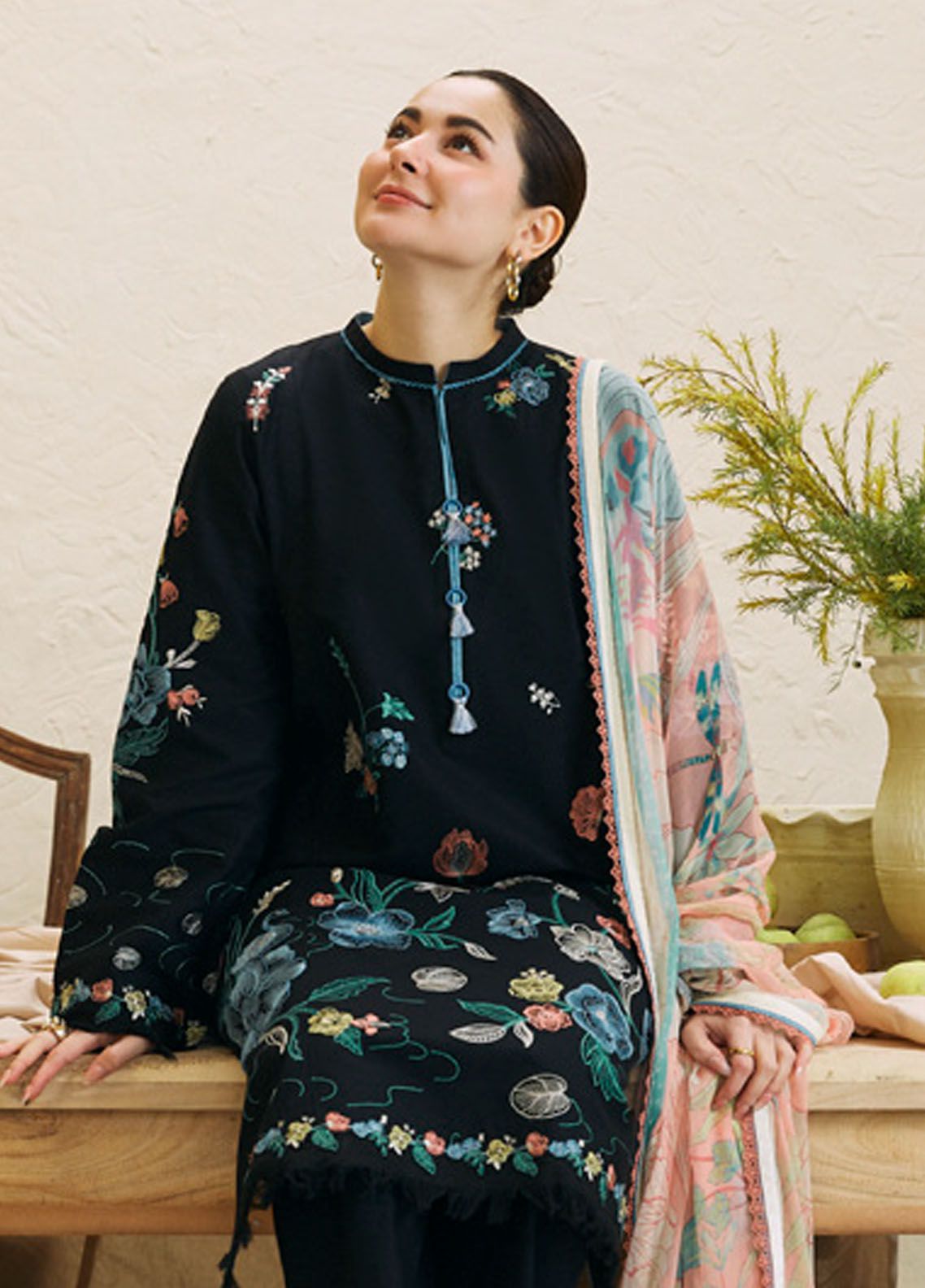 Zara ShahJahan Dhanak 3pc with Pashmina Shawl
