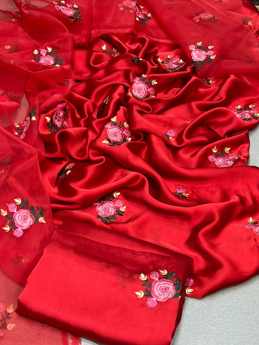 Zainab Chottani Shamooz Silk 3pc Red