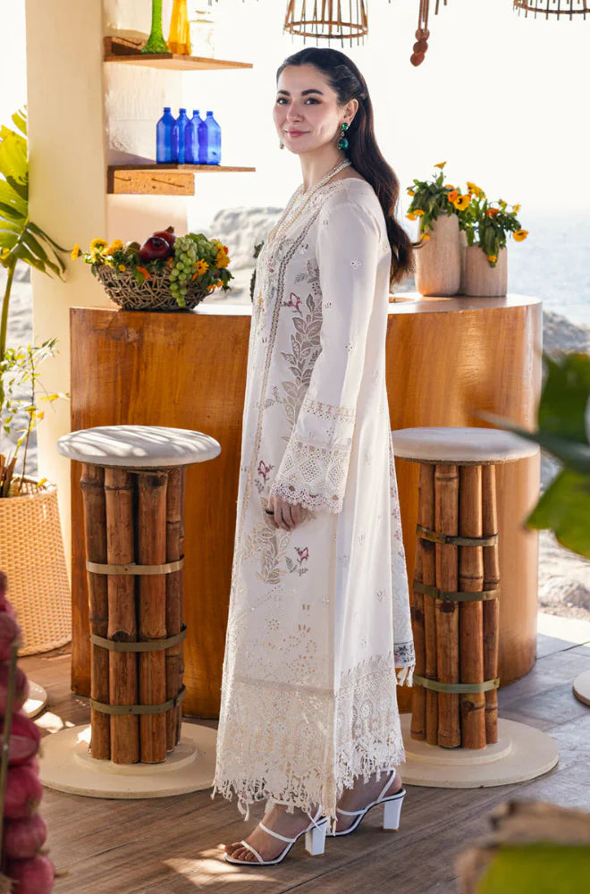 QALAMKAR - 3PC Lawn Embroidered Suit