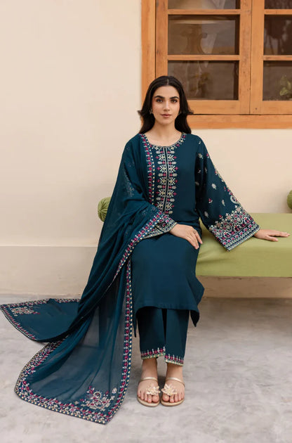 Sapphire - 3PC Lawn Embroidered Suit