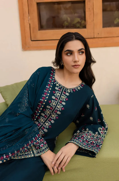 Sapphire - 3PC Lawn Embroidered Suit