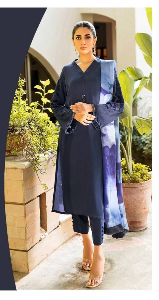 NATASHA KAMAL 3pc Summer Casual Collection : Navy