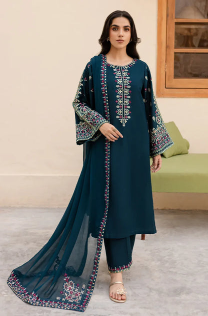 Sapphire - 3PC Lawn Embroidered Suit