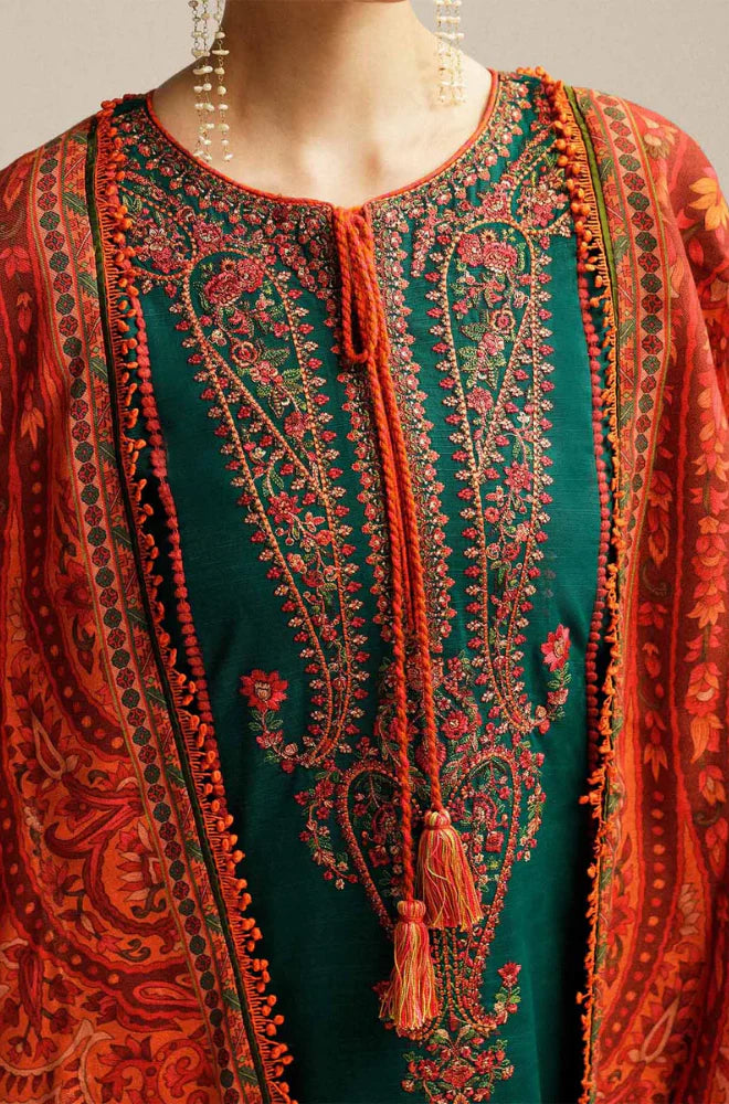 Hussain Rehar - 3PC Lawn Embroidered Suit