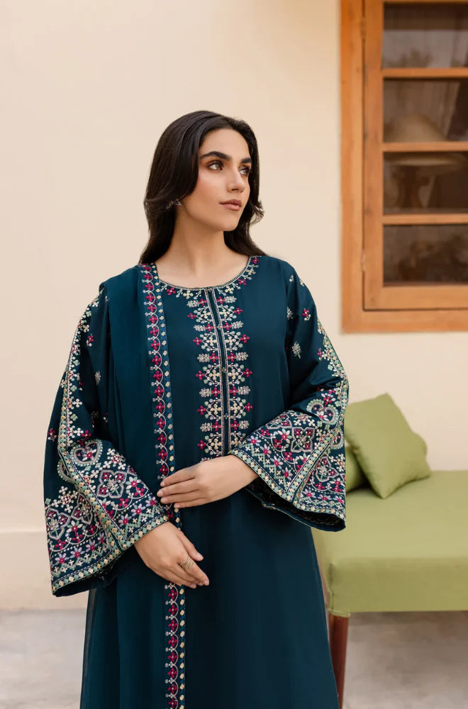 Sapphire - 3PC Lawn Embroidered Suit