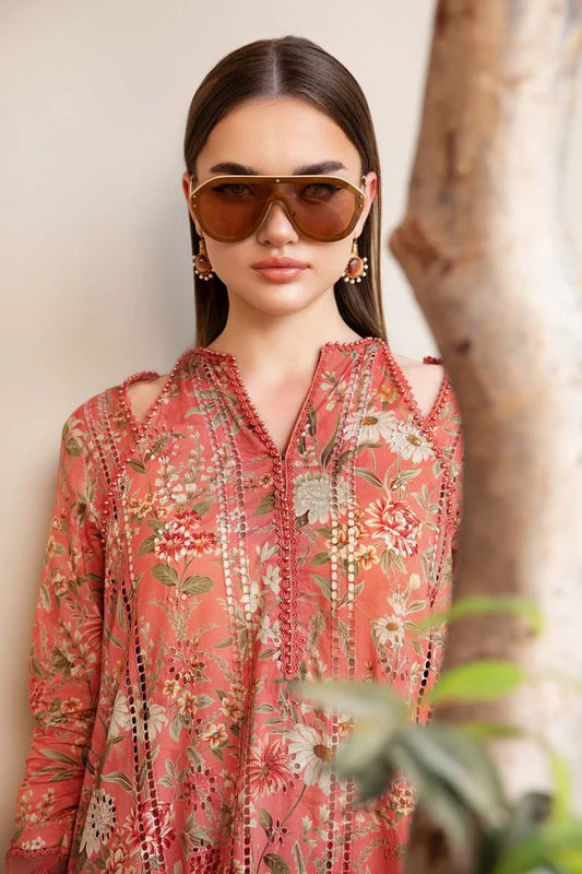 Maria B Digital Print Chiffon Duppata Red 3pc