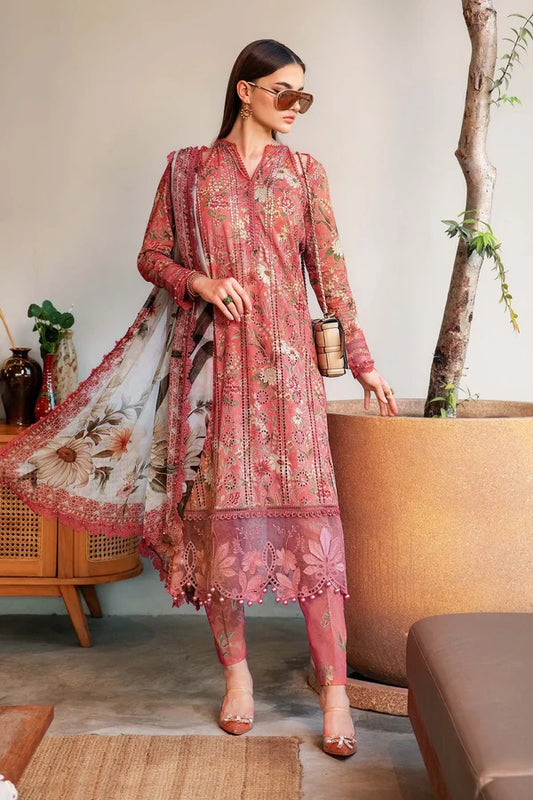Maria B Digital Print Chiffon Duppata Red 3pc