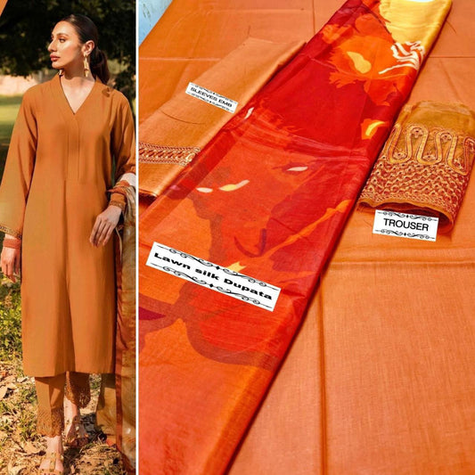 NATASHA KAMAL 3pc Summer Casual Collection : Code Orange