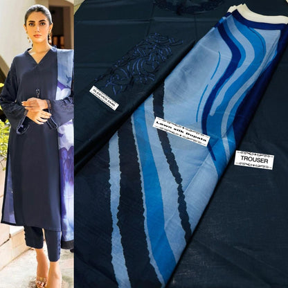 NATASHA KAMAL 3pc Summer Casual Collection Code: Blue