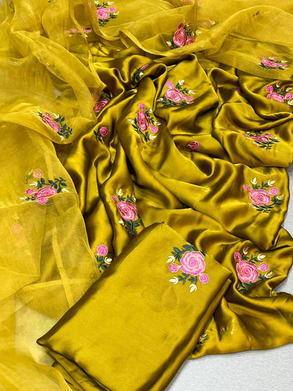 Zainab Chottani Shamooz Silk 3pc Yellow